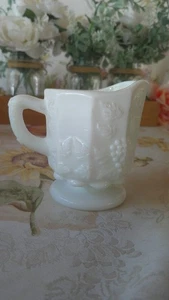 Westmoreland Glass Paneled Grape Milk Glass Creamer - Picture 1 of 4