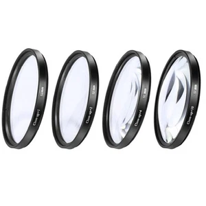 49/52/55/58/62/67/72/77mm +1+2+4+10 Close Up Macro Lens Aluminum Filter Kit - Picture 1 of 16