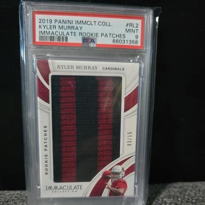 2019 Panini Immaculate Kyler Murray Jumbo Rookie Patches Rookie card /15 Logo - Image 1 of 3