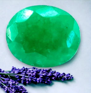 Pietra preziosa sfusa taglio ovale smeraldo verde naturale 7,60 ct AG192 - Foto 1 di 5