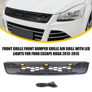 Griglia aria paraurti anteriore con 3 luci led per ford escape kuga 2013-2015 - Foto 1 di 11