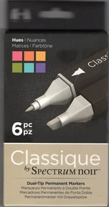 Spectrum Noir Classique * Dual Tip Permanent Marker (6 Stück) * Farbtöne - Bild 1 von 2