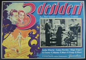 fotobusta film 3 TRE DESIDERI Luisa Ferida Febo Mari 1942 - Imagen 1 de 1