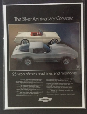 1978 25th Anniversary Chevrolet Corvette  with 53  *Original" car ad print Foto 1 de 3