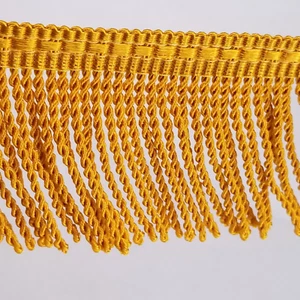 2" Bullion Fringe Gold Trim for Fabric Sewing Crafts 3 Yards by Conso - Picture 1 of 3