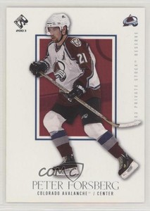 2002-03 Pacific Private Stock Reserve Retail Peter Forsberg #24 HOF