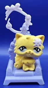Mcdonalds Littlest Pet Shop LPS 2008 gato persa en trono malva cadena suelta - Imagen 1 de 4