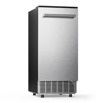 ecozy 15" Under Counter Ice Maker Machine with Freestanding Ice Maker 80 Lbs/Day