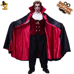Men Cosplay Vampire Costume for Halloween Party Adult Cool Vampire Suit - Picture 1 of 6