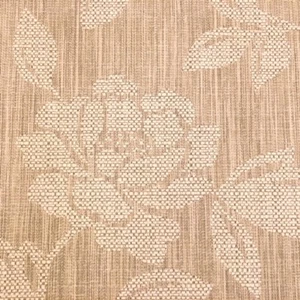636. TELA DE TAPICERÍA CORTINA DE ORUGA LLAMA FLORAL NATURAL, precio por 1/2 metro - Imagen 1 de 6