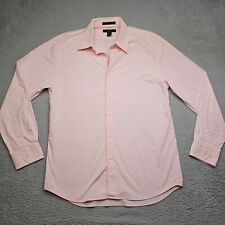 Express Shirt Mens Large Light Pink Long Sleeve Button Down Collared Stretch