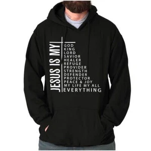 Christian Faith Religious Jesus Is My Cross Hoodie Hooded Sweatshirt Men Women - Picture 1 of 7