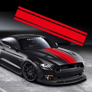 49"x 8.7" Car Hood Stripe Sticker Auto Racing Stripes Body Side Decal Hood St... - Picture 1 of 7