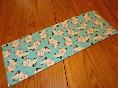 Hecho a mano gatitos gatos rosas flores MINI corredor de mesa inodoro tanque Topper animal Foto 1 de 4