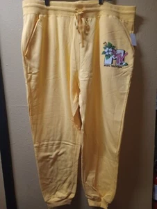 MTV Música Amarillo Joggers Pantalones de Sudadera Mujer Talla Grande 3x - Imagen 1 de 7