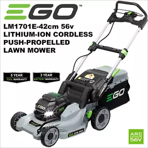 EGO LM1701E 42cm 56V Poly Deck Push Cordless Lithium-Ion Lawn Mower Lawnmower - Picture 1 of 21