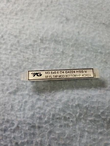YG1 M3.5 x 0.6 D4 G4224 HSS-V SPIRAL FLUTE TAP MODI BOTTOM HP NEW - Picture 1 of 5