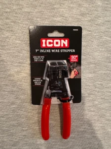 NEW Icon PSWIN 59152 Professional 7" Inline Wire Stripper 90° Head Comfort Grip - Picture 1 of 1