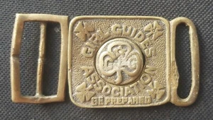 VINTAGE PAKISTAN GIRLS GUIDES ASSOCIATION COMPLETE BELT BUCKLE L@@K! - Picture 1 of 3
