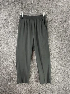 Cortiva Pants Women's Medium Black Elastic Waist Pleated Straight Leg Pull On - Picture 1 of 11