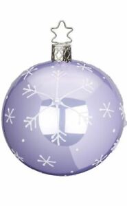 Inge-glas Ball Falling Snow 6cm 20954T006 German Glass Christmas Ornament