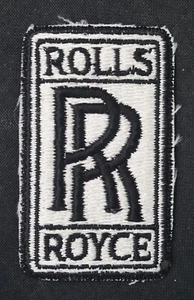 Rolls Royce schwarz & weiß Aufnäher 2 3/4" mal 1 5/8" - Bild 1 von 2