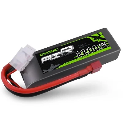 OVONIC 3S Lipo Battery 50C 2200mAh 11.1V Lipo Battery with Dean-Style T Conne... - Image 1 of 4
