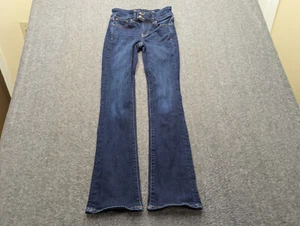Pantalones de mezclilla American Eagle para mujer 00 azul corte bota elásticos vaquera occidental boho - Imagen 1 de 15