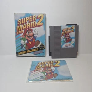 Super Mario Bros 2 Complete CIB (Game, Box & Manual) Nintendo NES - Fast Ship - Picture 1 of 18