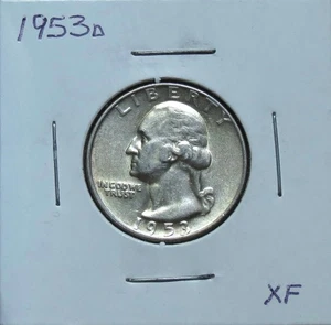 1953D, XF Wash. Qt. Sin problemas. 5J3DRCS (tono muy bonito)) - Imagen 1 de 4
