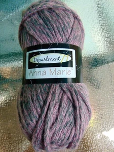Anna Marie Department 71  Super Bulky Skein 100 % Acrylic Yarn Gray Pink  New - Picture 1 of 4