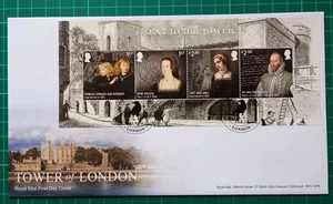 2024 Tower of London 'Sent To' Miniature Sheet FDC London Raven Postmark - Picture 1 of 2