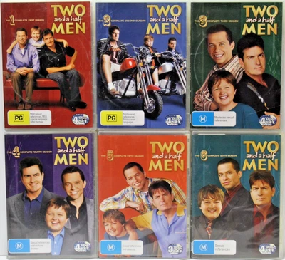 Two and a Half Men DVD Season 1-6 Reg 4 Sitcom Charlie Sheen Jon Cryer * READ * - Image 1 of 4