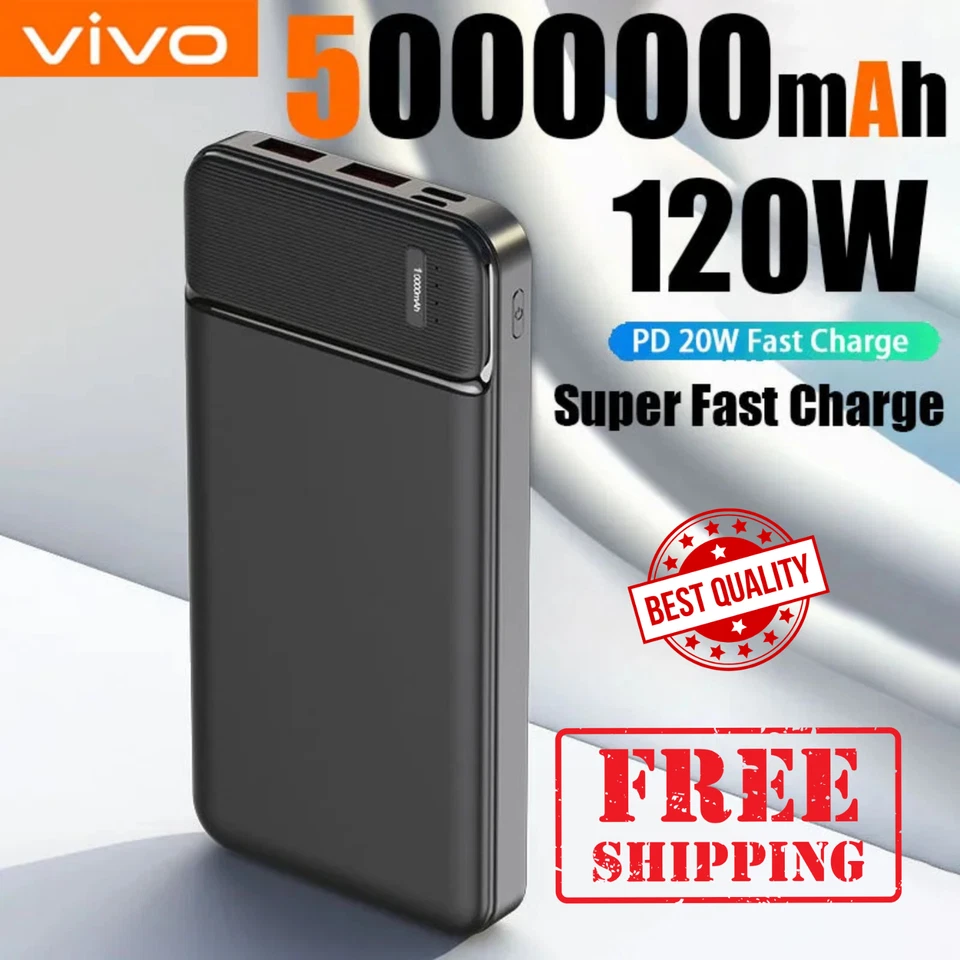 Ultra Fast Charging Portable Power Bank LED Display Flashlight Video Game Gift - Image 1 of 4