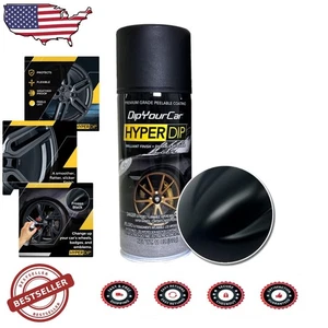Frozen Black HyperDip Automotive Paint - 11oz Can - Waterproof & Durable - Picture 1 of 10