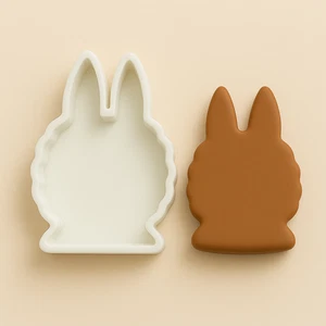 Labubu Kontur Großer Kopf Süßigkeiten Fondant Harz Silikon Form 4,70" × 3,5" x 0,75" - Bild 1 von 2