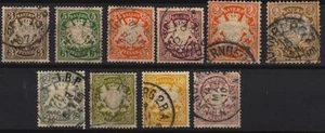 1890. ALEMANIA ANTIGUA ALEMANIA BAVIERA Mi # 60/68 JUEGO COMPLETO MUY BIEN USADO - Imagen 1 de 1