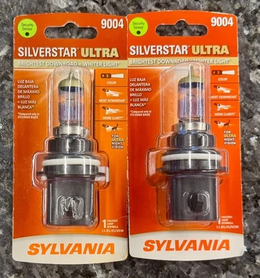 Brand New Sylvania Silverstar ULTRA 9004 High Performance Headlight Bulb 2 pack Foto 1 de 3