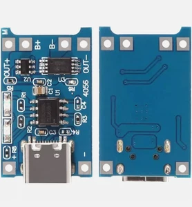TP4056 USB Typ C Lademodul 5V 1A 18650 Schnittstelle Schutzschaltung 2in1  - Bild 1 von 9