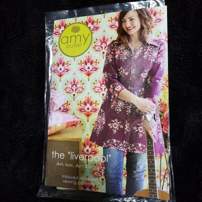 Amy Butler Sewing Pattern The Liverpool Shirt Tunic Dress XS - XXXL UNCUT - Image 1 of 4