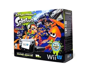 Nintendo Wii U 32GB Console Splatoon Special Edition Bundle - Black - Picture 1 of 5