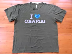 De colección I love Obama CLIMATE CHANGE 2X, Verde Oliva Oránico Ropa Real - Imagen 1 de 5