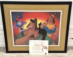 RARE DISNEY "EMPEROR'S NEW GROOVE" LE 1402/1500 CAST FRAMED LITHO DON WILLIAMS - Picture 1 of 9