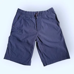 Eddie Bauer Boys XL (16) Nylon Hiking Shorts Navy Blue Elastic Waist Zip Pocket - Picture 1 of 7
