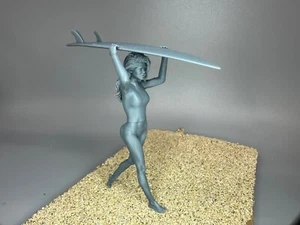 Sexy Surfer Modeling Girl Resin Figur im Maßstab 1:24 unbemalt - Bild 1 von 4