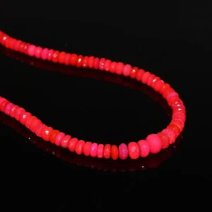 Ethiopian Opal Beads Smooth Rondelle Opal Beads Genuine Opal Beads Necklace 5156 - Imagen 1 de 2