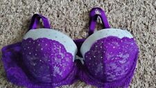 Victoria's Secret Dream Angel's Unlined Demi Bra Size 36C, Purple & Rhinestone