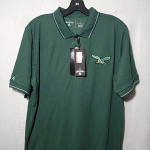 Philadelphia Eagles Polo Shirt Men Large Green Throwback Logo NFL Football NWT - Picture 1 of 9