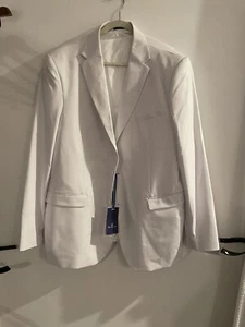 Blu Martini 3 piece suit/outfit white NEW $399.99 SZ 48L jacket 42 W pants Av33 - Picture 1 of 10