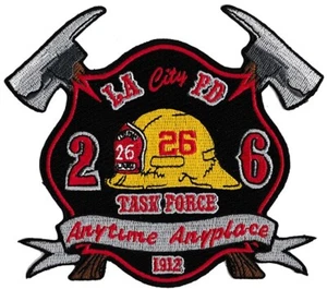 LAFD Station 26 Anytime, Any Place Est 1912 NEU Fire Patch - Bild 1 von 1